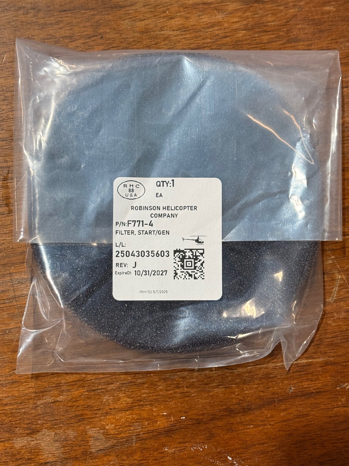 F771-4 FILTER, START/GEN