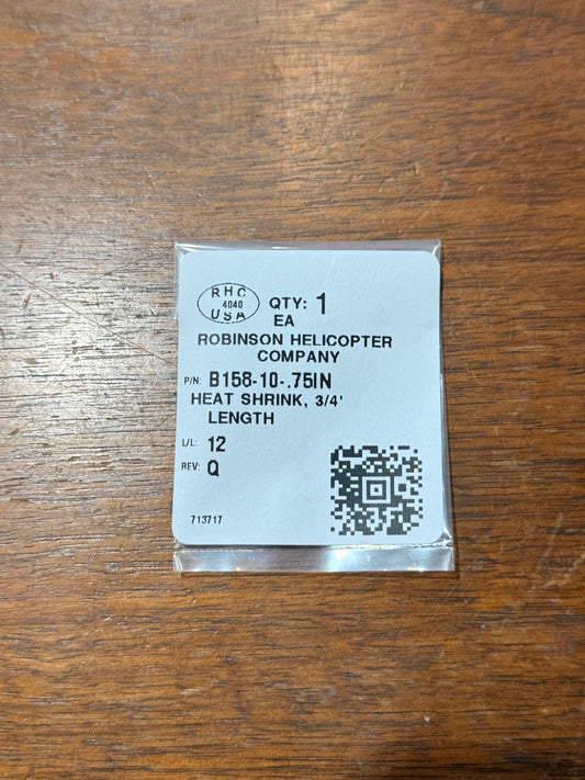 B158-10-.75IN HEAT SHRINK, 3/4' LENGTH