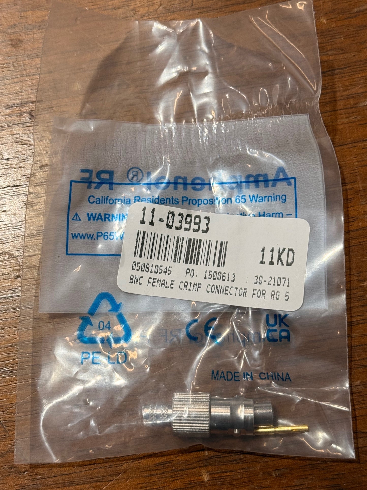 11-03993 FEMALE CONNECTOR RG 58
