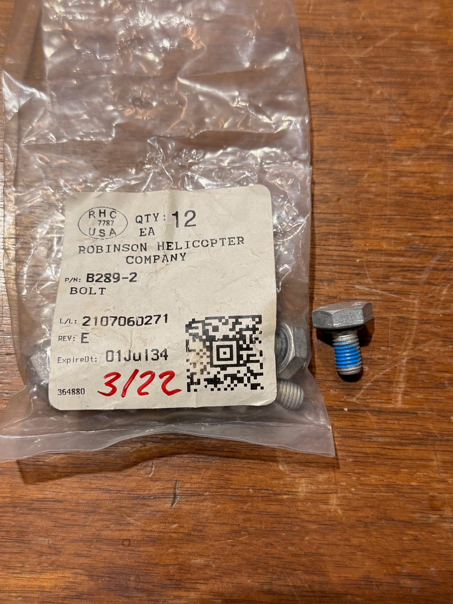 B289-2 BOLT