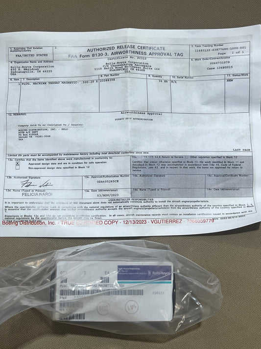 23088398 PLUG, MACHINE THREAD MAGNETIC