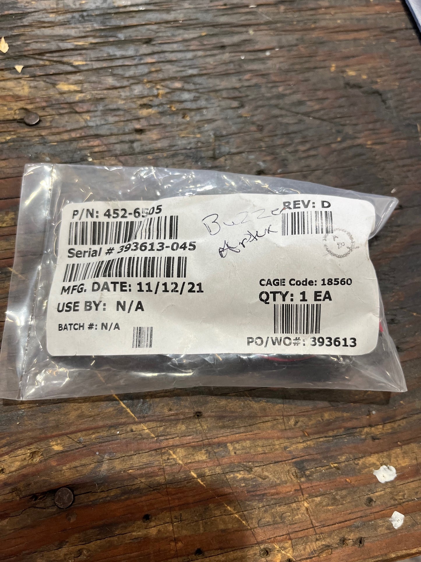 452-6505 ARTEX BUZZER PIEZO REPLACEMENT