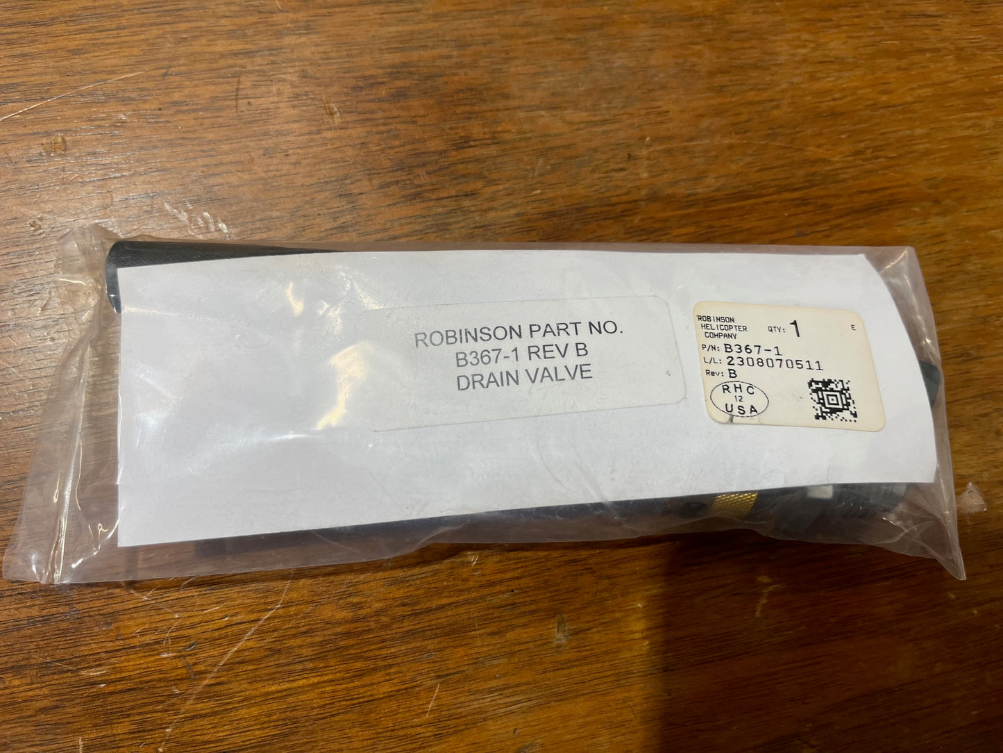 B367-1 DRAIN VALVE