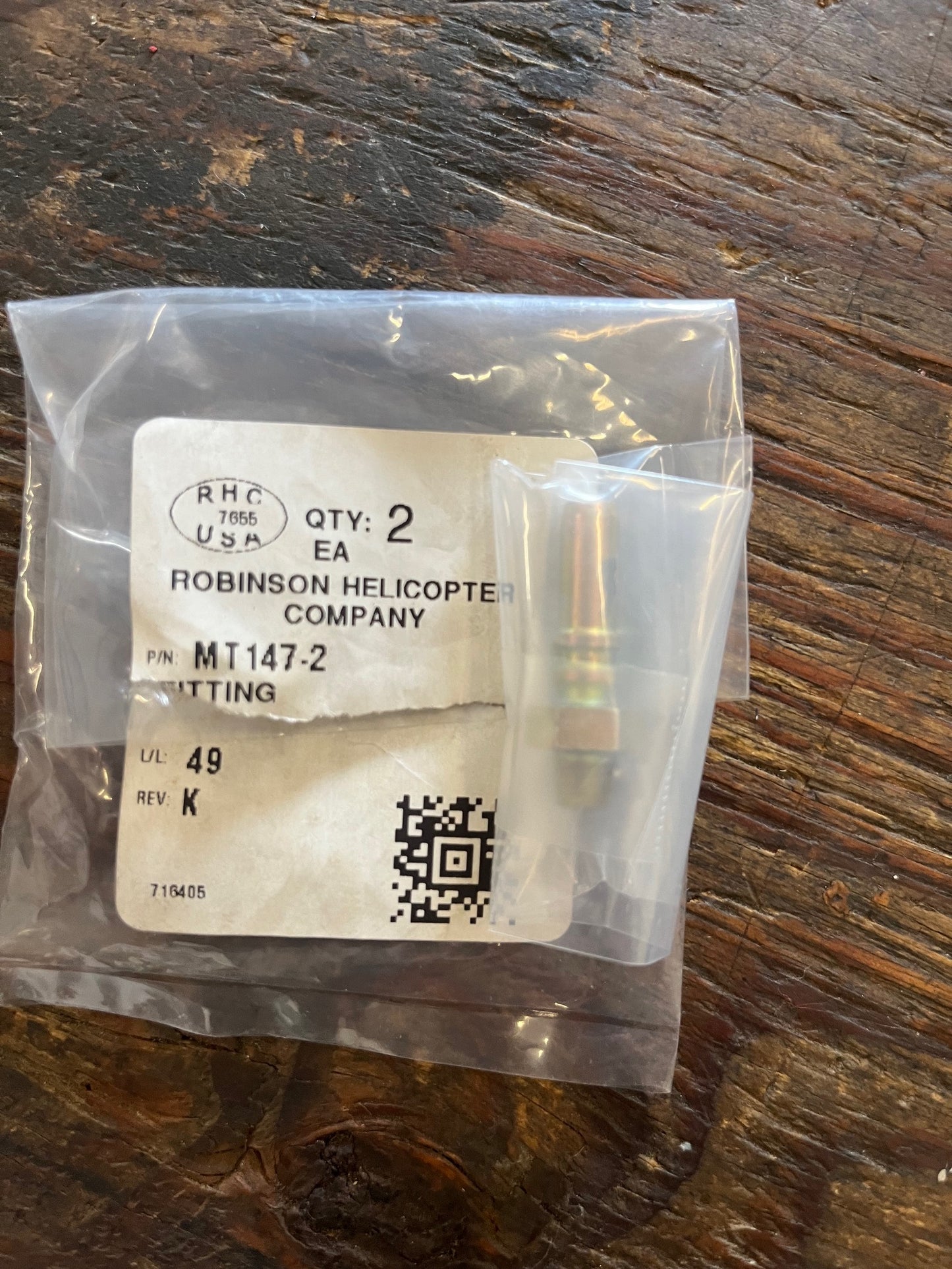 MT147-2 FITTING, AIR BLEED ASSY