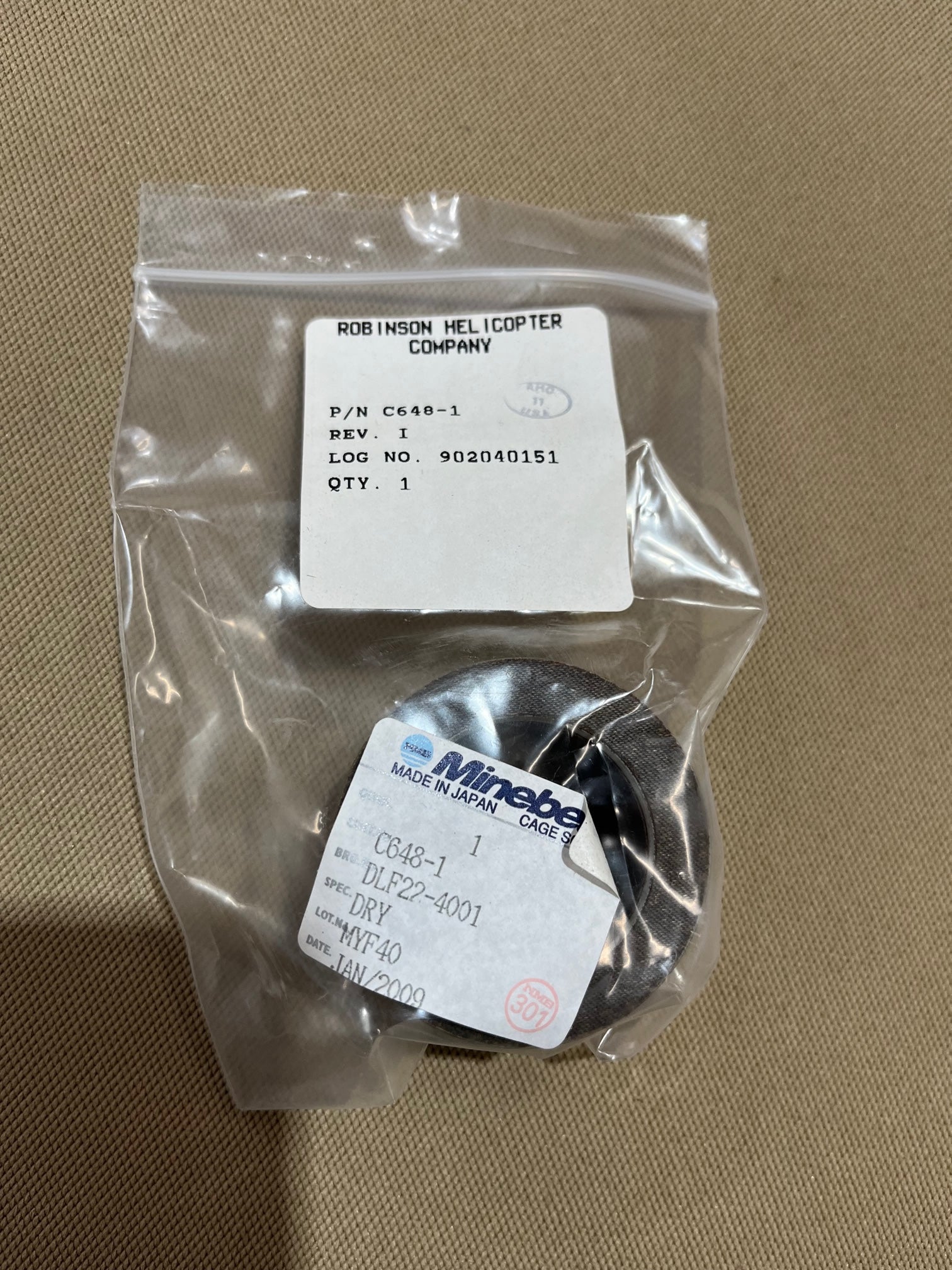 C6481 BEARINGJOURNAL BUSHING, HUB Prestige Robinson Helicopter Parts