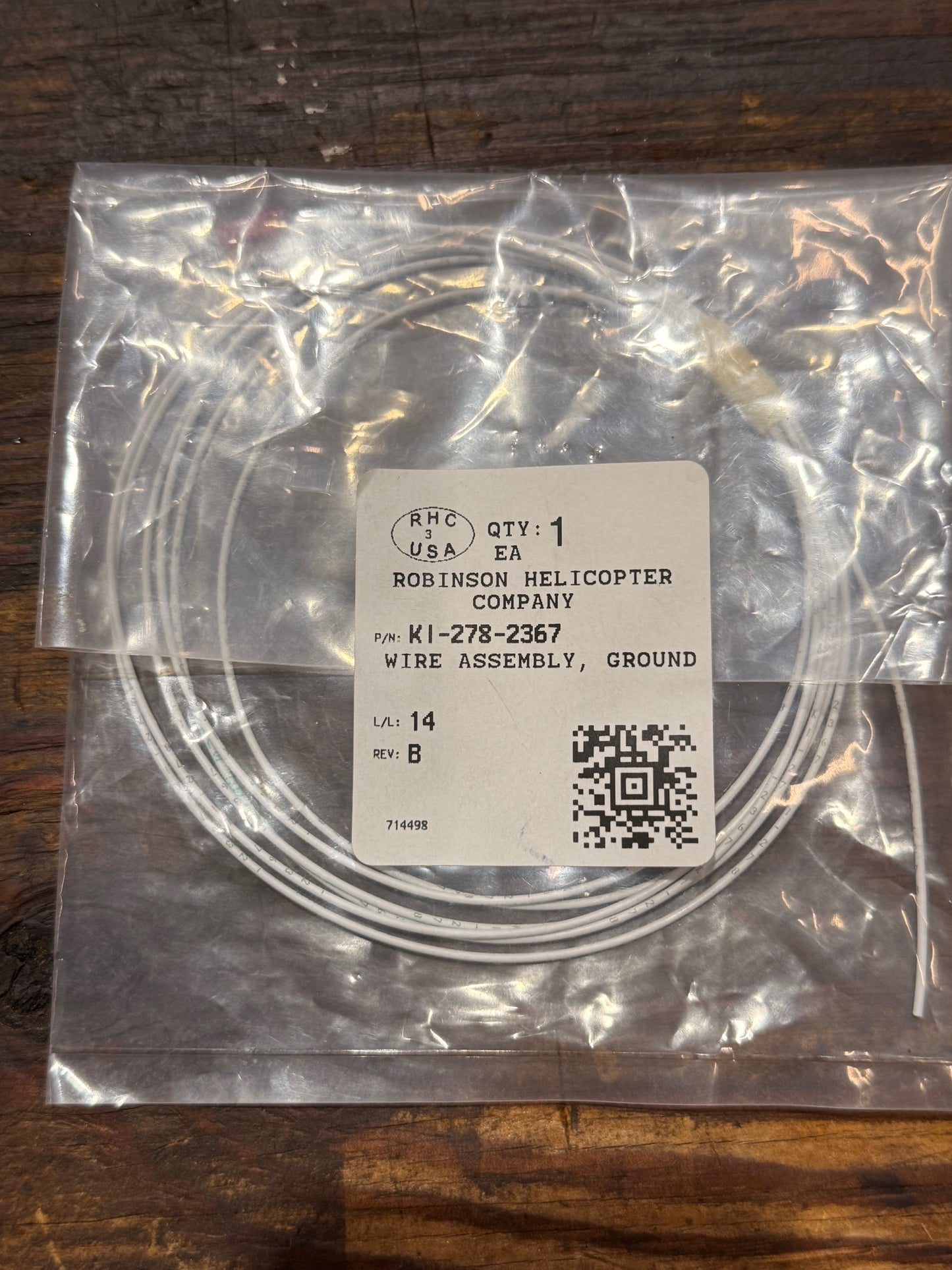 KI-278-2367 WIRE ASSEMBLY, GROUND