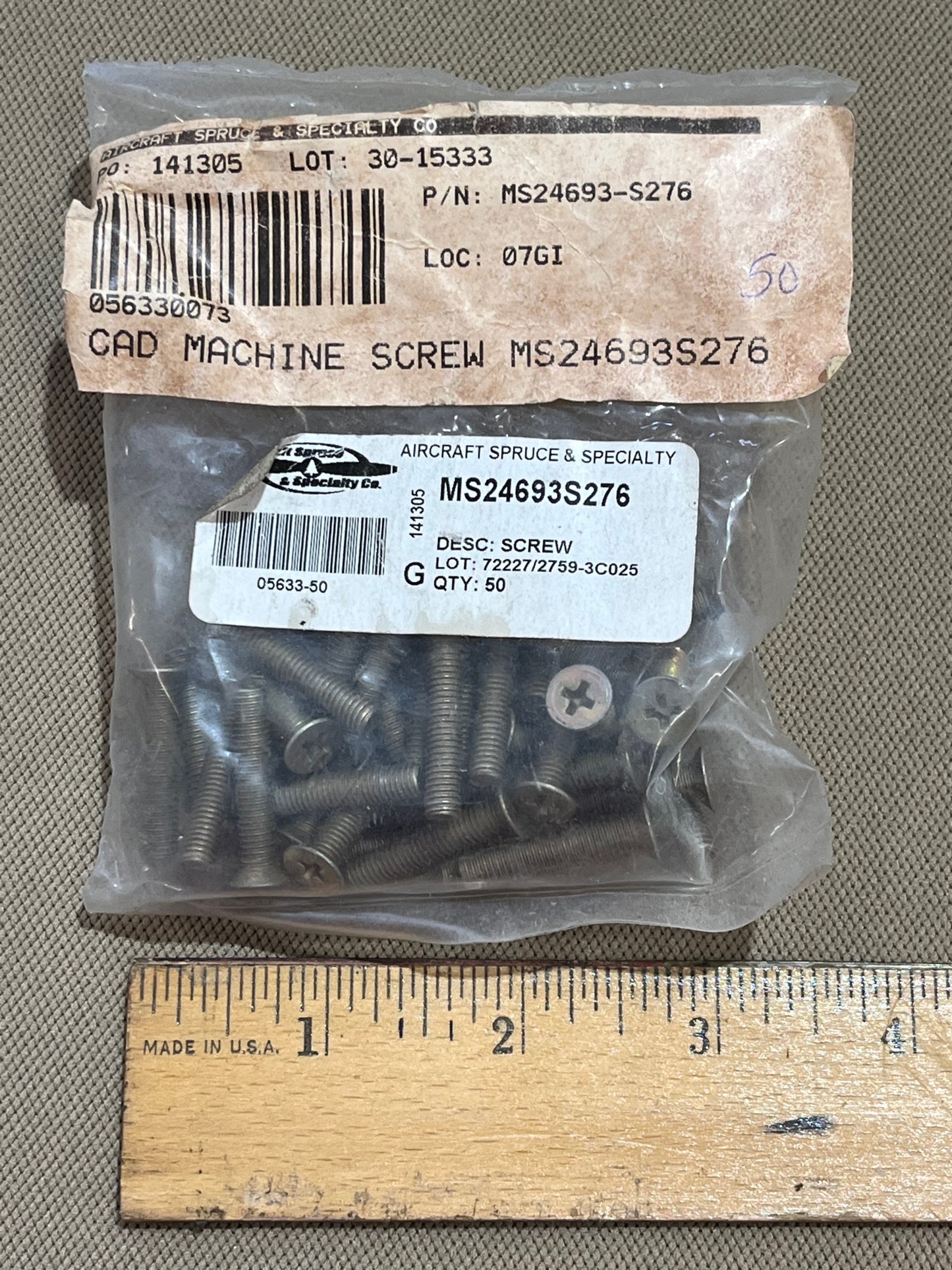 MS24693-S276 MACHINE SCREW