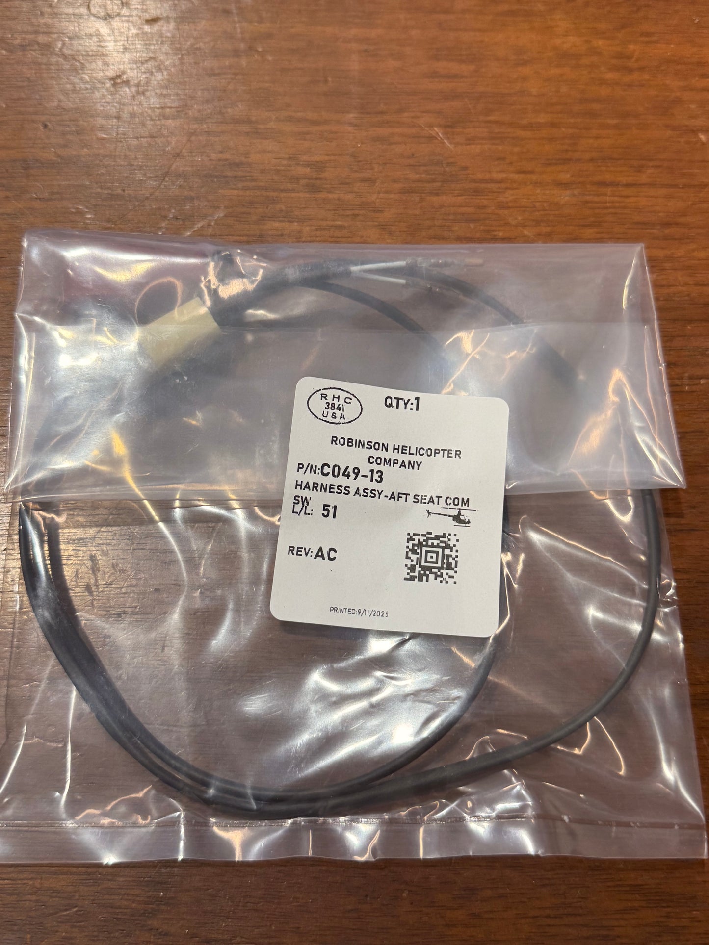 C049-10 HARNESS ASSY AFT-SEAT COM