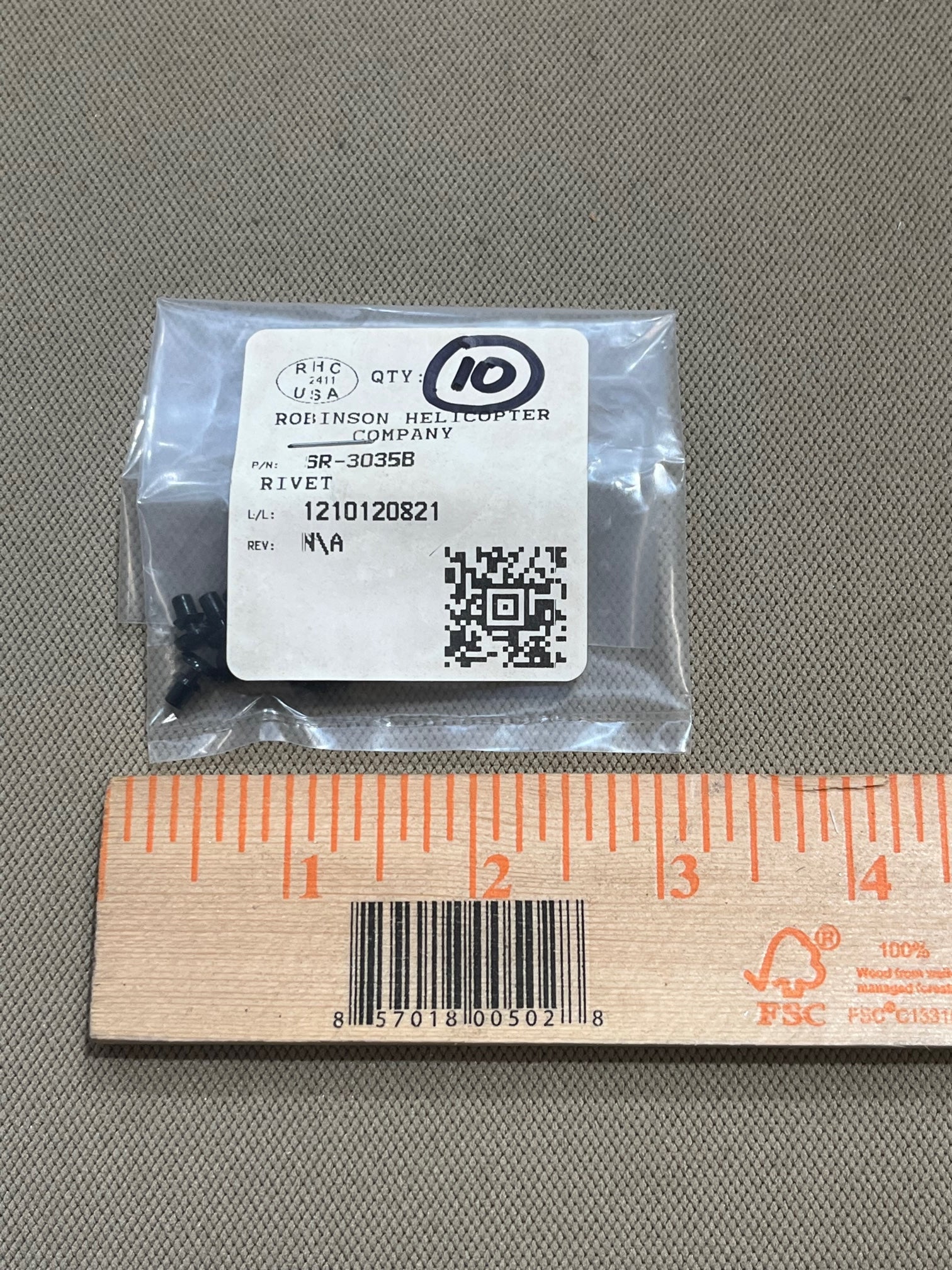 SR-3035B RIVET – Prestige Robinson Helicopter Parts
