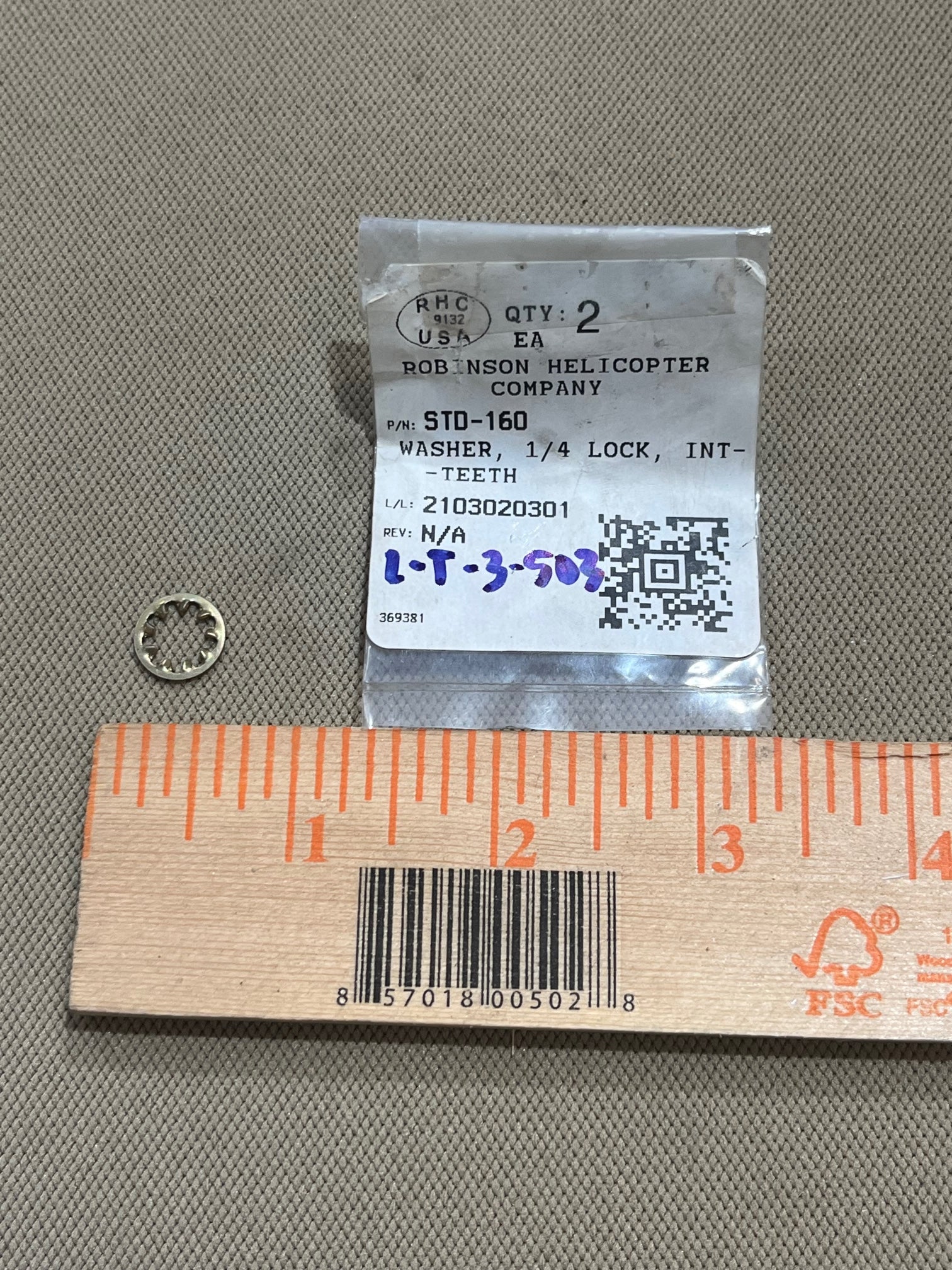 STD-160 WASHER – Prestige Robinson Helicopter Parts