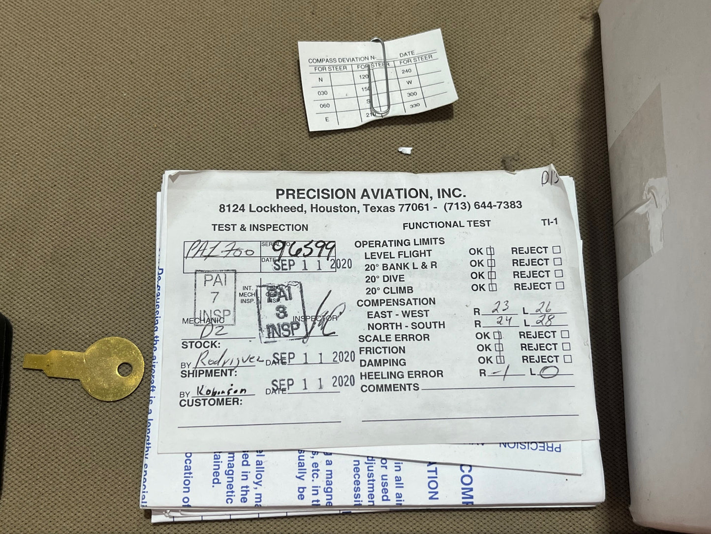 B148-5 VERT COMPASS ASSY